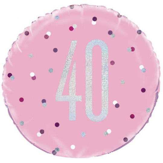 Age 40 Pink Balloon