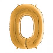 Large Number Balloons - Gold