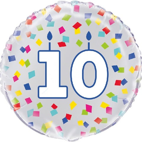 Age 10 Confetti Balloon