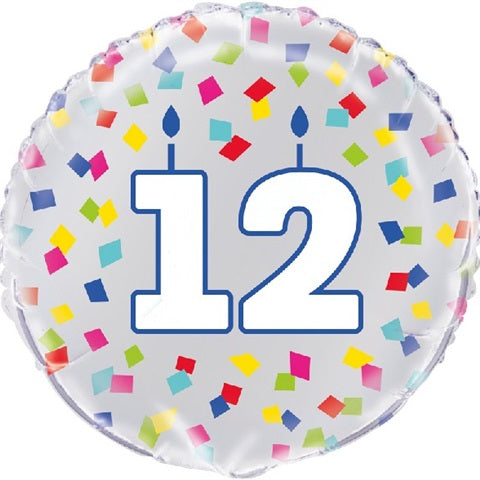 Age 12 Confetti Balloon