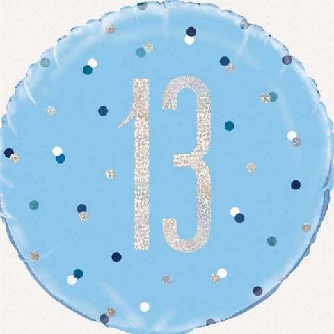 Age 13 Blue Balloon