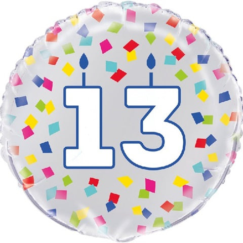 Age 13 Confetti Balloon
