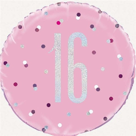 Age 16 Pink Balloon